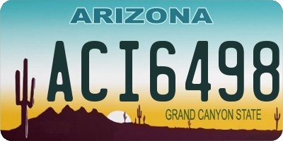 AZ license plate ACI6498