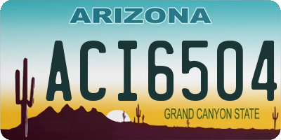 AZ license plate ACI6504
