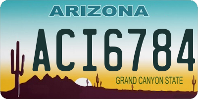 AZ license plate ACI6784