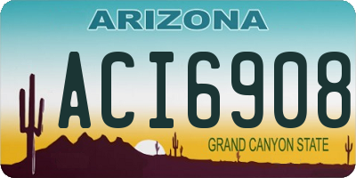 AZ license plate ACI6908
