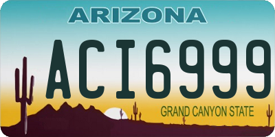 AZ license plate ACI6999