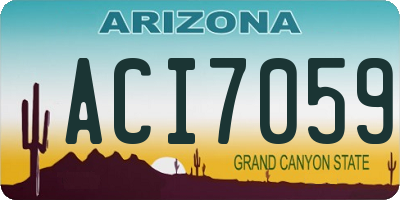 AZ license plate ACI7059