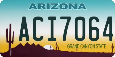 AZ license plate ACI7064