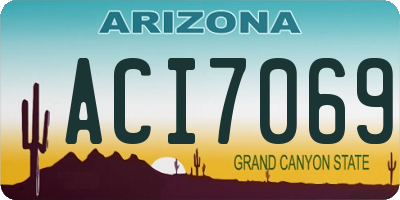 AZ license plate ACI7069