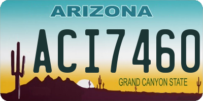 AZ license plate ACI7460