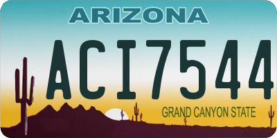 AZ license plate ACI7544