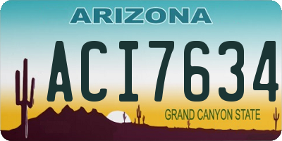 AZ license plate ACI7634