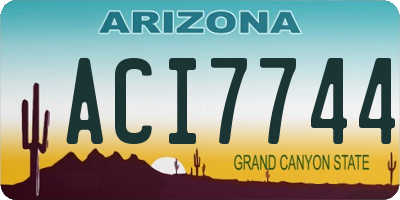 AZ license plate ACI7744