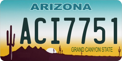 AZ license plate ACI7751