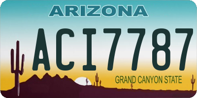 AZ license plate ACI7787