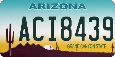 AZ license plate ACI8439