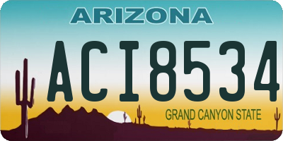 AZ license plate ACI8534