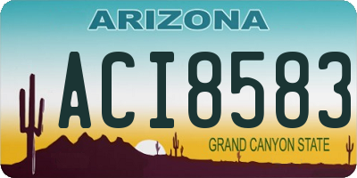 AZ license plate ACI8583
