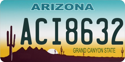 AZ license plate ACI8632