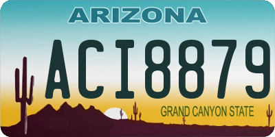 AZ license plate ACI8879