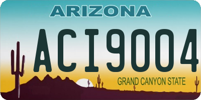AZ license plate ACI9004