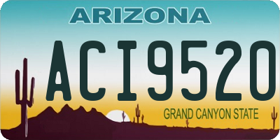 AZ license plate ACI9520