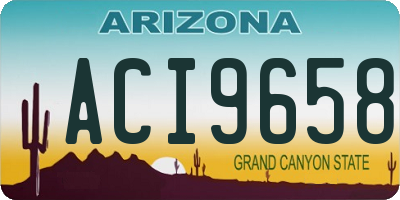 AZ license plate ACI9658