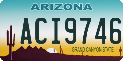AZ license plate ACI9746