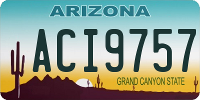 AZ license plate ACI9757