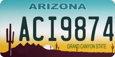 AZ license plate ACI9874