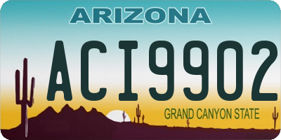 AZ license plate ACI9902