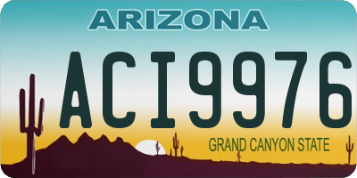 AZ license plate ACI9976