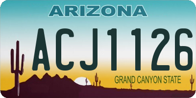 AZ license plate ACJ1126