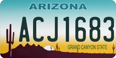 AZ license plate ACJ1683