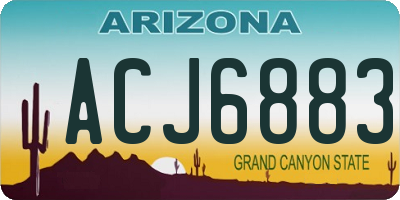 AZ license plate ACJ6883