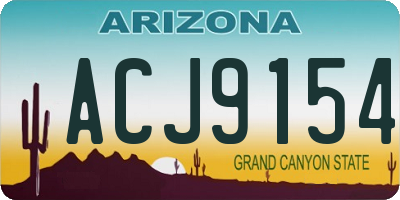 AZ license plate ACJ9154