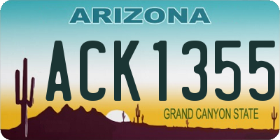 AZ license plate ACK1355