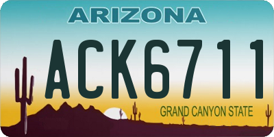 AZ license plate ACK6711