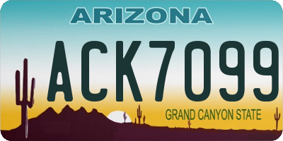 AZ license plate ACK7099