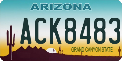 AZ license plate ACK8483