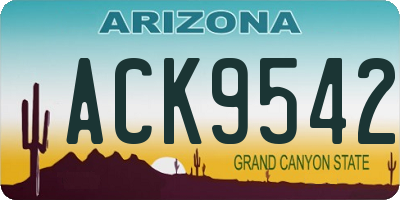 AZ license plate ACK9542