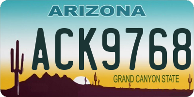 AZ license plate ACK9768