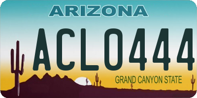 AZ license plate ACL0444