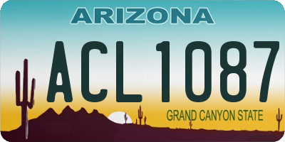 AZ license plate ACL1087
