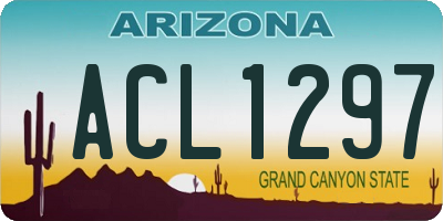 AZ license plate ACL1297