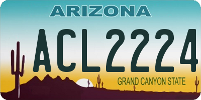 AZ license plate ACL2224