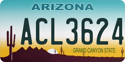 AZ license plate ACL3624