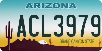AZ license plate ACL3979