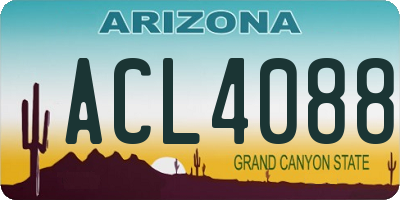 AZ license plate ACL4088