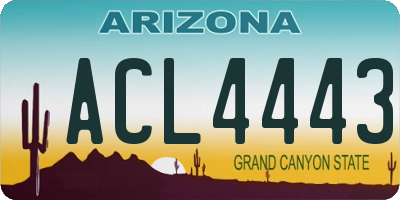 AZ license plate ACL4443