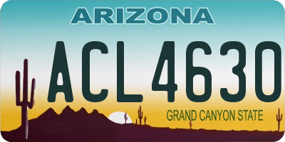 AZ license plate ACL4630