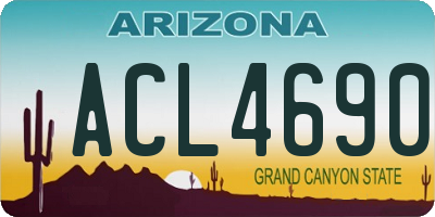 AZ license plate ACL4690
