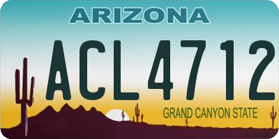 AZ license plate ACL4712