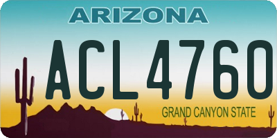 AZ license plate ACL4760