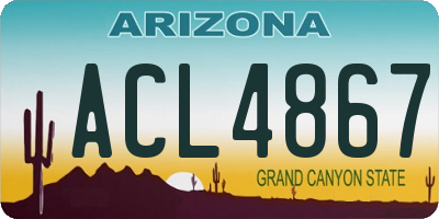 AZ license plate ACL4867